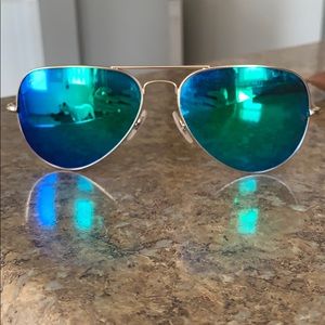 Mirrored Ray Ban Aviators Flash Lenses